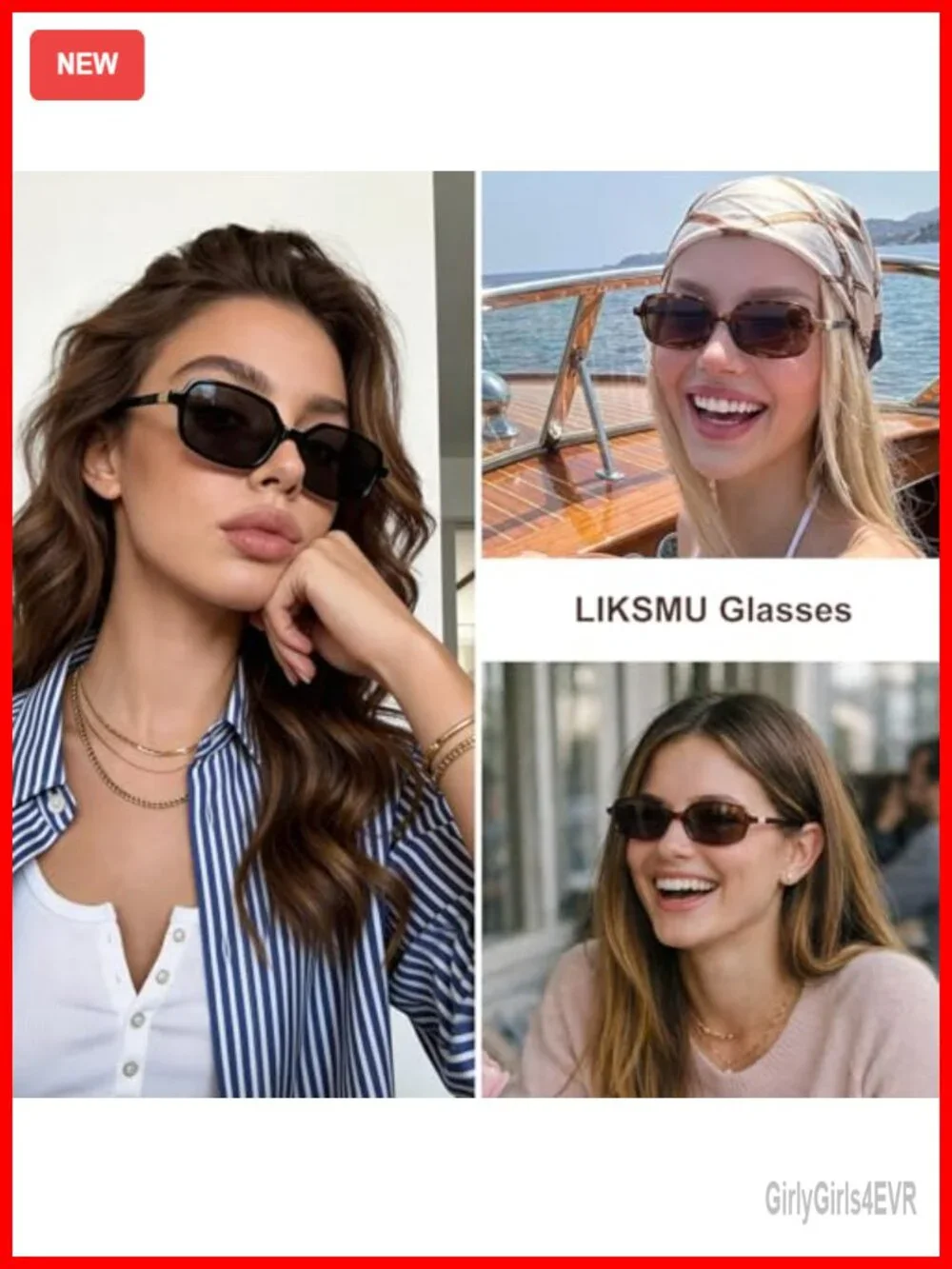 Trendy Rectangle Sunglasses Y2K Shades UV Protection